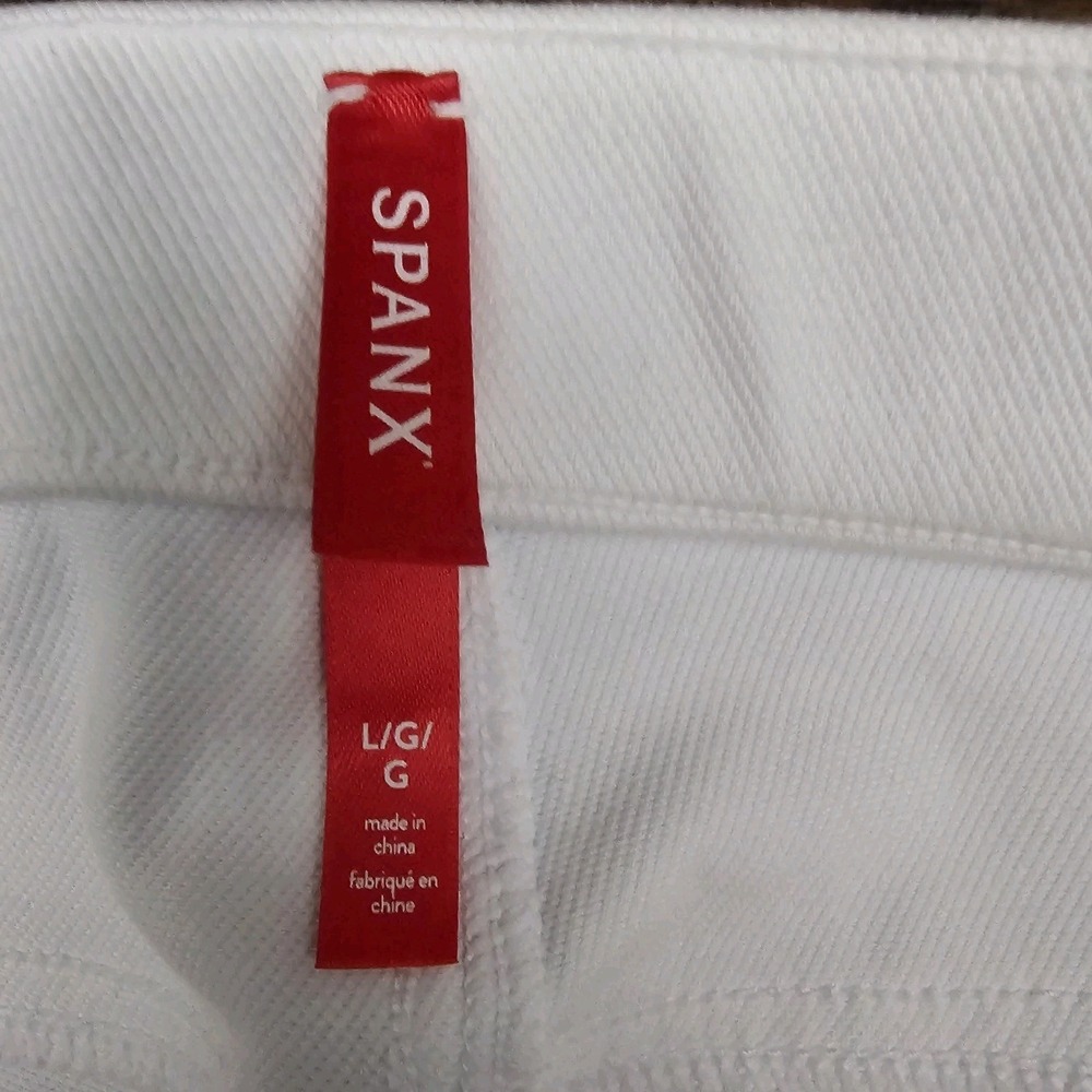 Spanx Jeggings Womens Large White Stretchy Denim Pull-on Pants Mature Capsule - Picture 5 of 7
